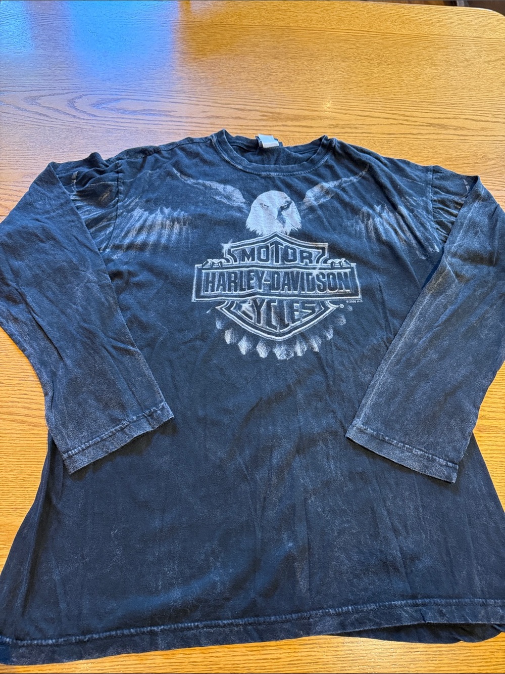 Vintage Harley-Davidson Black Long Sleeve Eagle Logo Tee